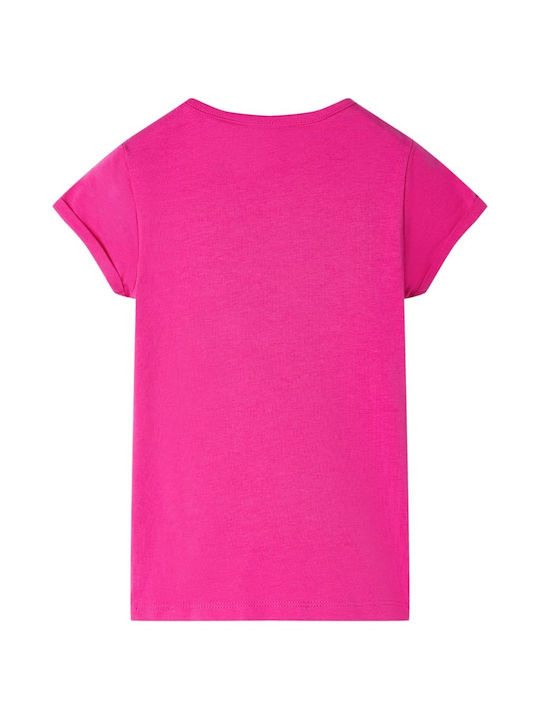 vidaXL Kids Blouse Short Sleeve Dark Pink