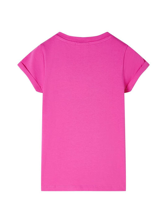 vidaXL Kids Blouse Short Sleeve Dark Pink