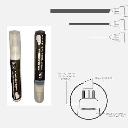 Ανεξίτηλος Μαρκαδόρος White 10mm