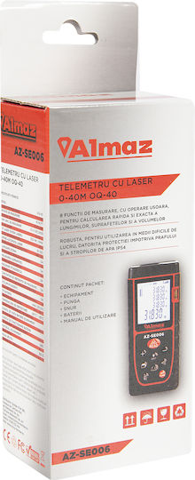 Almaz Μέτρο Laser με Εύρος Μέτρησης 0.03m-40m