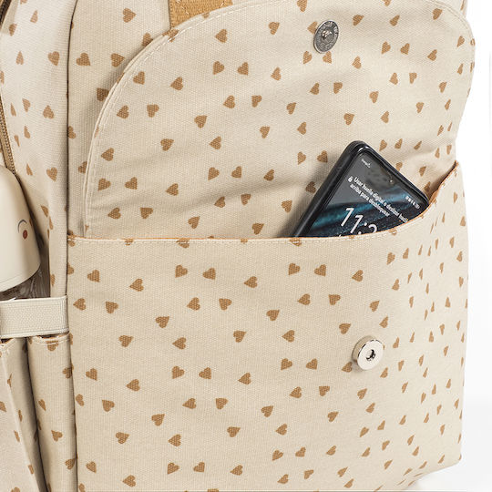 Backpack Changing Bag Poppy Cinnamon Hearts | Walking Mum 1120800325