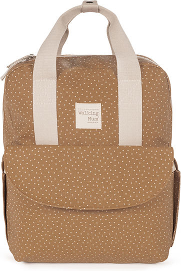 Backpack Changing Bag Poppy Cinnamon Polka Dot | Walking Mum 112080323