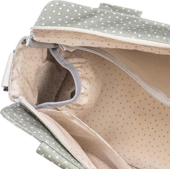 Poppy Olive Polka Dot Changing Bag | Walking Mum 1120800318