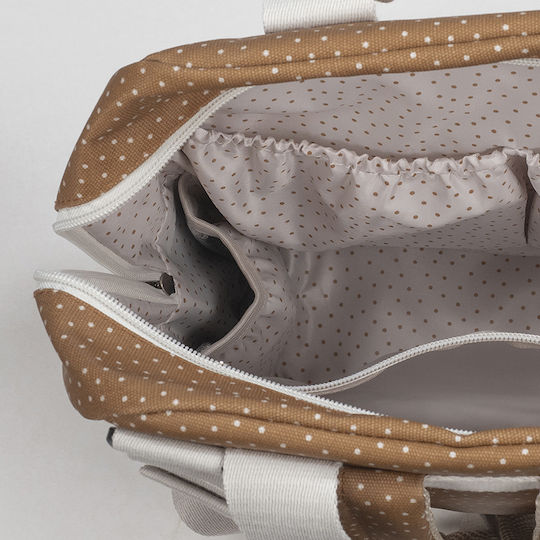 Backpack Changing Bag Poppy Cinnamon Polka Dot | Walking Mum 112080323