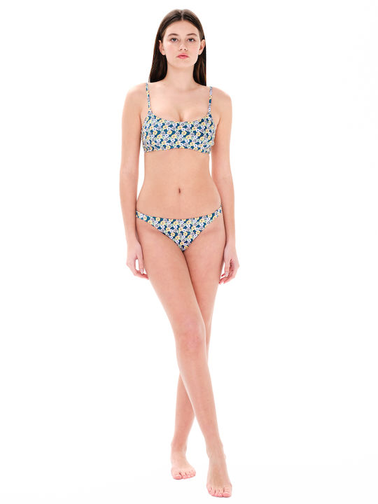 Set Bikini Sports Bra with Removable Padding Navy Blue