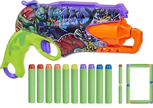 Nerf Launcher Turtles Mutant Mayhem Blaster For 8+ Years