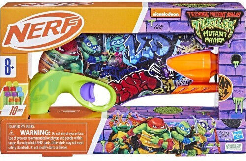 Nerf Launcher Turtles Mutant Mayhem Blaster For 8+ Years