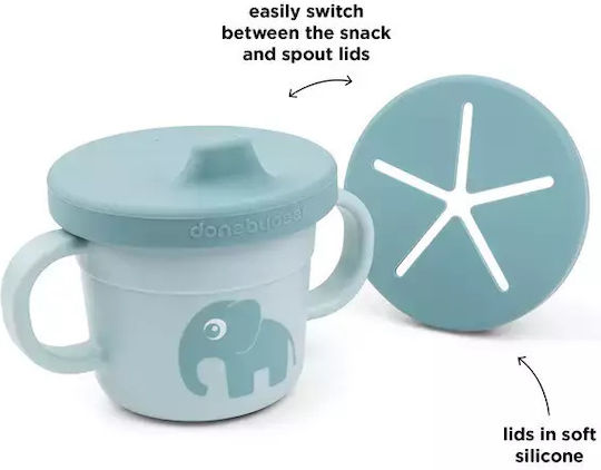 Done by Deer Baby Cup made of Silicone Blue 215ml for 6m+m+