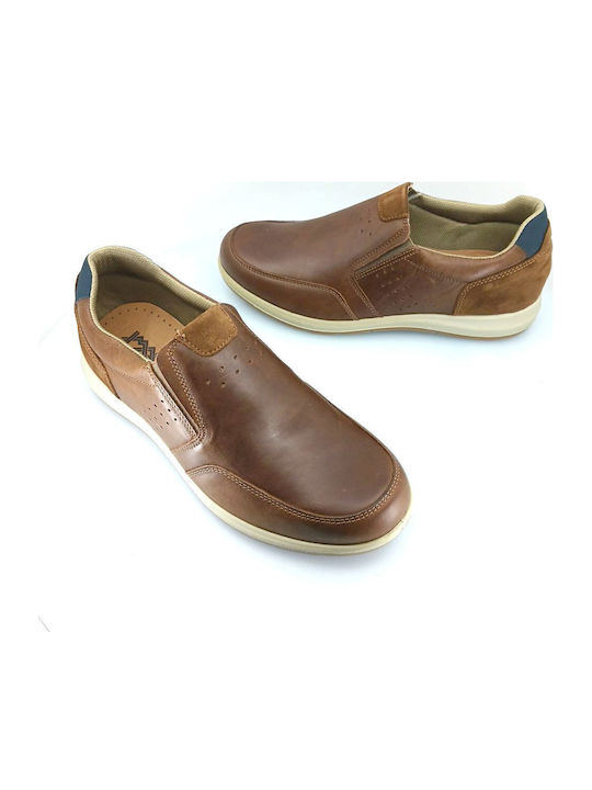 Δερμάτινα Ανδρικά Slip-On Καφέ