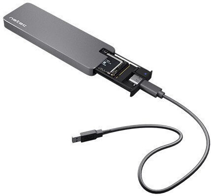Natec Rhino Case for Hard Drive M.2 SATA III Gray NKZ-1953