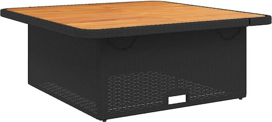 Garten- und Outdoor-Möbelsets 2 Stück Schwarz mit Kissen