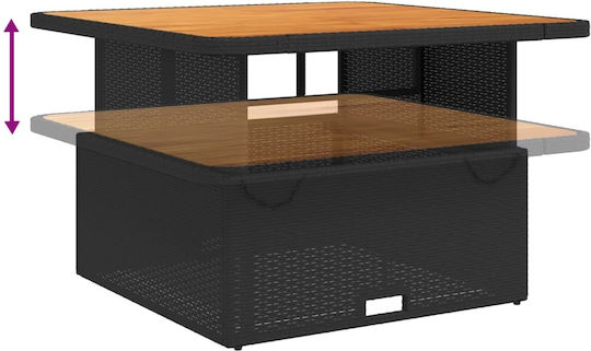 Garten- und Outdoor-Möbelsets Typsatz Speisesaal 2 Stück Schwarz mit Kissen
