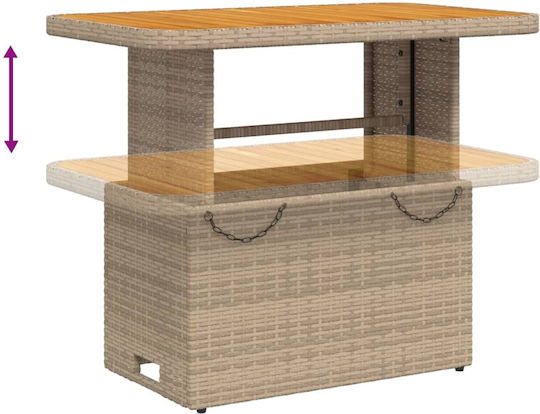 Garten- und Outdoor-Möbelsets 2 Stück Beige mit Kissen