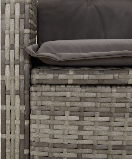 Garten- und Outdoor-Möbelsets 2 Stück Grau mit Kissen