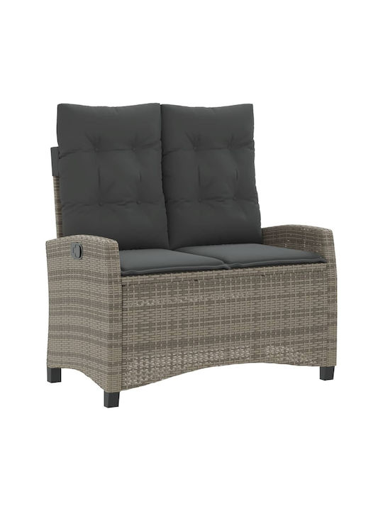Garden & Outdoor Furniture Sets Dining Room Set 2 Pieces Gray with Pillows