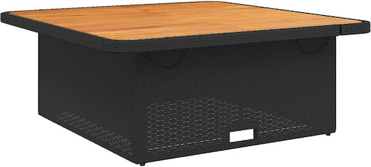 Garten- und Outdoor-Möbelsets 2 Stück Schwarz mit Kissen