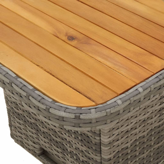 Garten- und Outdoor-Möbelsets 2 Stück Grau mit Kissen