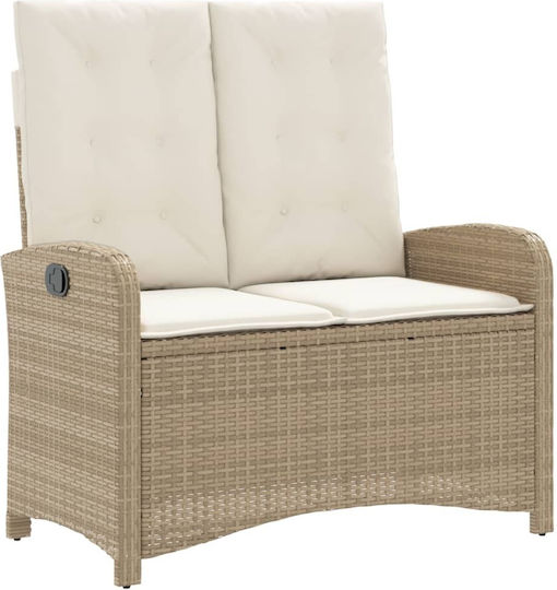 Garten- und Outdoor-Möbelsets 2 Stück Beige mit Kissen