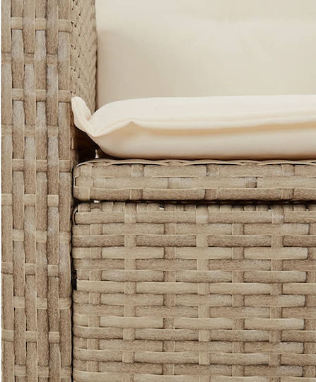Garten- und Outdoor-Möbelsets 2 Stück Beige mit Kissen