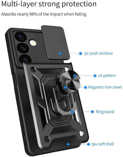 Sonique Back Cover Σιλικόνης / Πλαστικό Μαύρο (Redmi Note 12S)