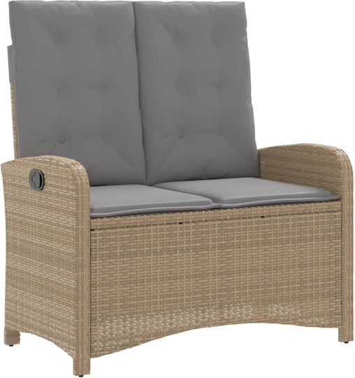 Garten- und Outdoor-Möbelsets 2 Stück Beige mit Kissen