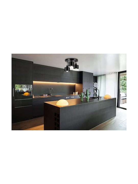 Adviti Κρεμαστό Φωτιστικό Μαύρο με Ντουί E27 35x35x23εκ.