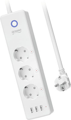 Gosund P1 Smart Steckdosenleiste 3 Steckdosen mit 3 USB und Kabel 1.5m Weiß