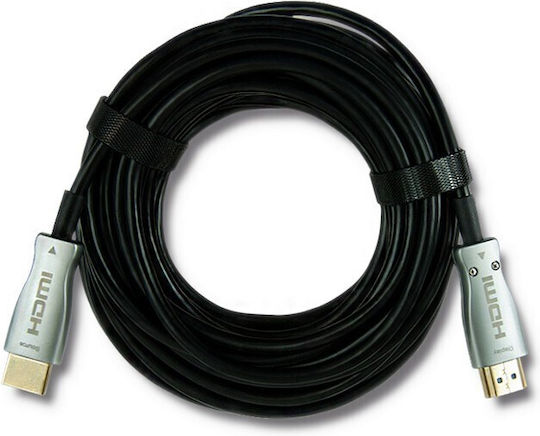 Qoltec HDMI 2.0 Премиум Високоскоростен 4K 60Hz HDR HDMI Кабел HDMI Мъжки - HDMI Мъжки 20м Сив