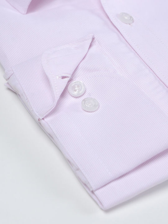 Shirt Pink With Soft Stripe (modern Fit)