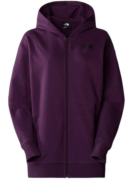 Women's Sweatshirt Jacket Hooded Purple
