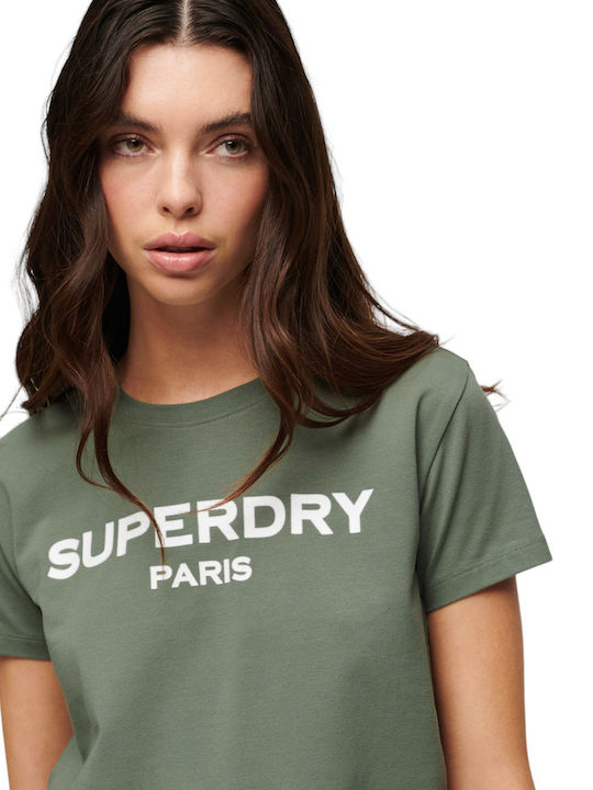 Superdry W D1 Sdcd Damen Sport T-Shirt Green
