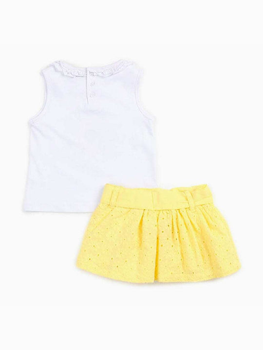 Losan Kids Set with Skirt Summer 2pcs White