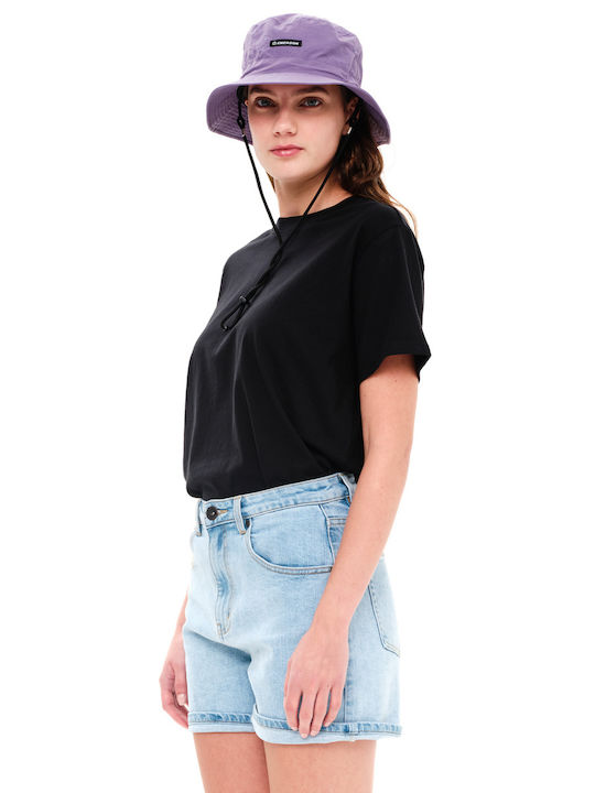 Γυναικείο Oversized Crop T-shirt Μαύρο