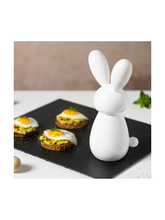 Bisetti Set Manual Râșnițe Condimente din Lemn în Culoare Alb 18.5cm 1buc