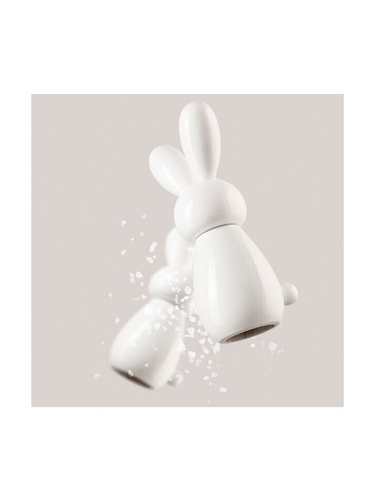 Bisetti Set Manual Râșnițe Condimente din Lemn în Culoare Alb 18.5cm 1buc
