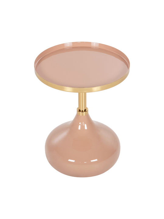 Rundes Beistelltisch Metall Sofort-beige M35.5xL35.5xH44.5cm