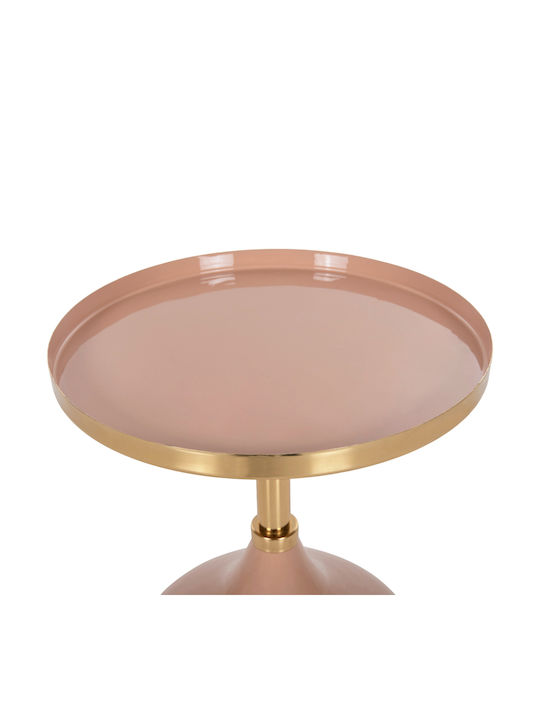 Rundes Beistelltisch Metall Sofort-beige M35.5xL35.5xH44.5cm