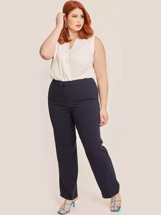 Krepp-Hose mit Jacke - Blau