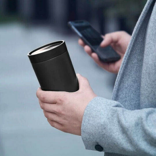 Stelton Glass Thermos Stainless Steel 400ml Black Metallic