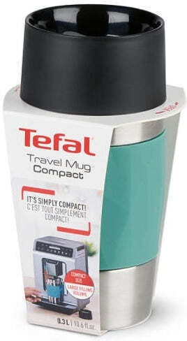 Tefal Compact Mug Glass Thermos Stainless Steel 300ml Green