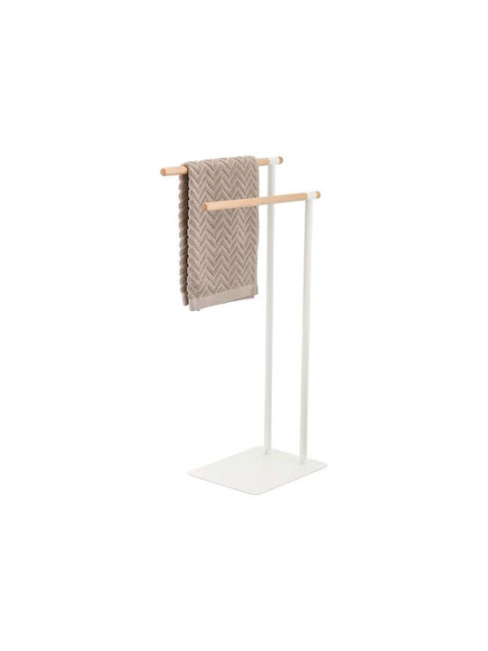 Sealskin Brix Double Floor Standing Bathroom Freestanding Towel Rack ​43x80cm White