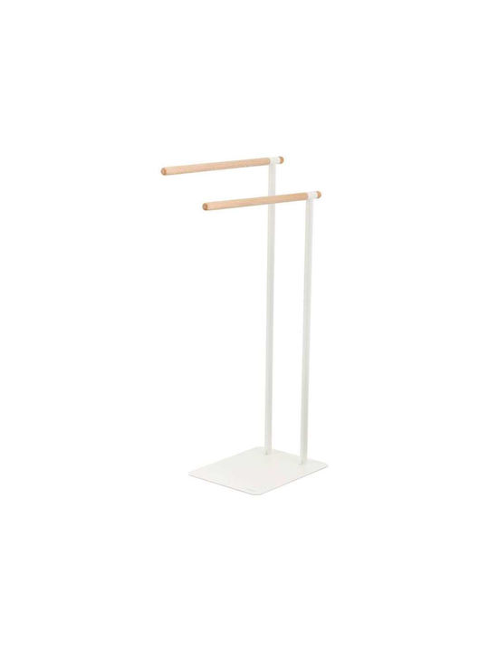 Sealskin Brix Double Floor Standing Bathroom Freestanding Towel Rack ​43x80cm White