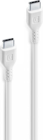 Cellular Line Cablu USB 2.0 USB-C Masculin - USB-C Alb 0.6m USBDATA06USBC2CW