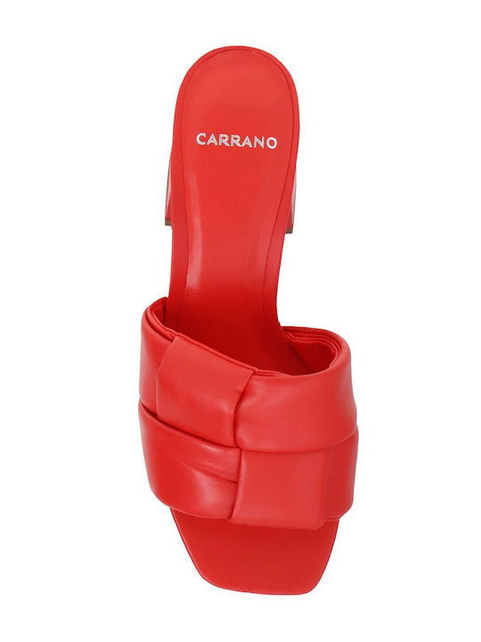 152260-cab09 Mestico Mule Carrano - Vermelho Carrano - Δέρμα