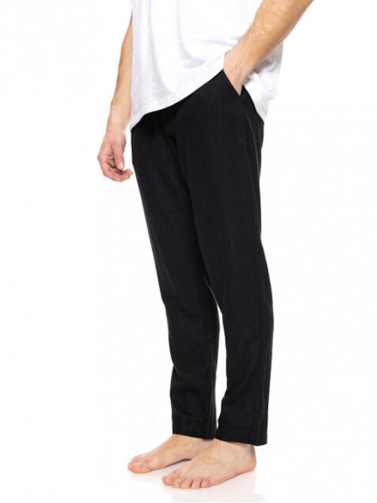 Biston Pantaloni Biston Chino din in pentru bărbați Negru 51-241-011