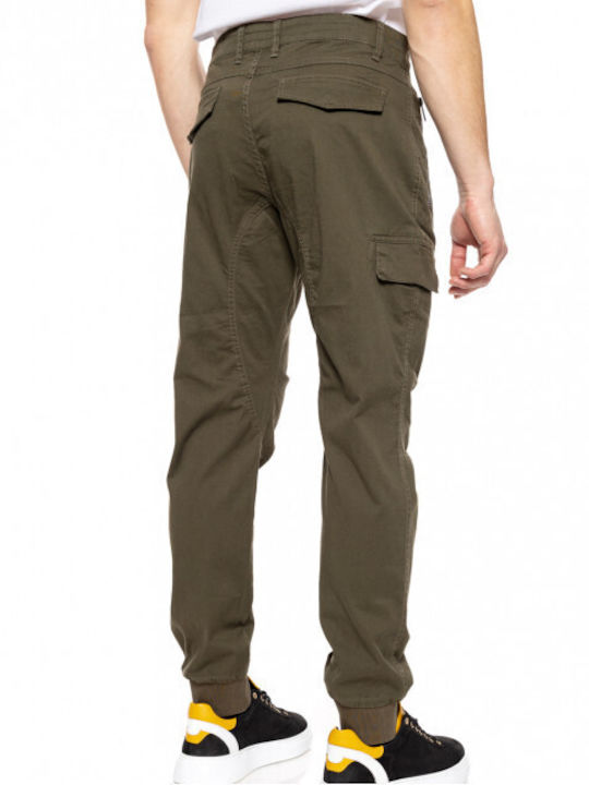 Pantaloni Cargo pentru bărbați Splendid cu panglică kaki 51-241-013