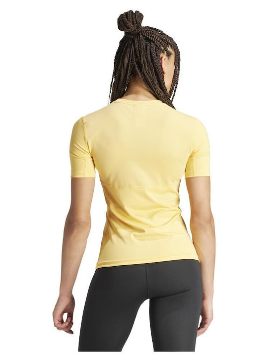 Adidas Women's Athletic T-shirt Fast Drying Yellow