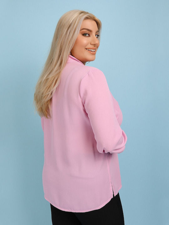 Women's Blouse with 3/4 Sleeve Pink