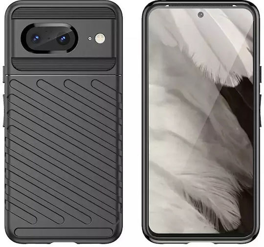 Hurtel Umschlag Rückseite Silikon Schwarz (Google Pixel 8 Pro)