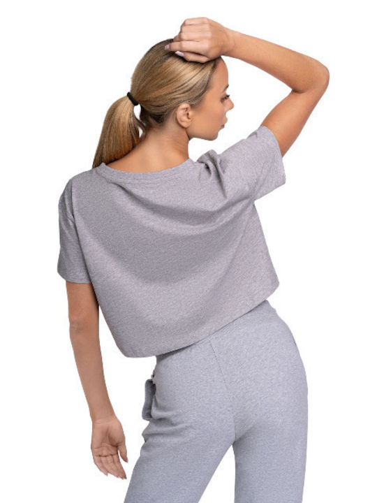Heddle Tricou Crop Oversized Roz Damă